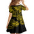 Hawaii King Kamehameha Kid Short Sleeve Dress Polynesian Pattern Yellow Version LT01 - Polynesian Pride