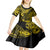 Hawaii King Kamehameha Kid Short Sleeve Dress Polynesian Pattern Yellow Version LT01 - Polynesian Pride