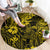 Hawaii King Kamehameha Round Carpet Polynesian Pattern Yellow Version LT01 - Polynesian Pride