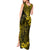 Hawaii King Kamehameha Tank Maxi Dress Polynesian Pattern Yellow Version LT01 - Polynesian Pride