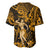 Hawaii Hula Girl Baseball Jersey Polynesian Pattern Gold Version LT01 - Polynesian Pride