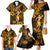 Hawaii Hula Girl Family Matching Mermaid Dress and Hawaiian Shirt Polynesian Pattern Gold Version LT01 - Polynesian Pride