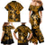 Hawaii Hula Girl Family Matching Mermaid Dress and Hawaiian Shirt Polynesian Pattern Gold Version LT01 - Polynesian Pride