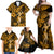 Hawaii Hula Girl Family Matching Off Shoulder Maxi Dress and Hawaiian Shirt Polynesian Pattern Gold Version LT01 - Polynesian Pride