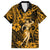 Hawaii Hula Girl Family Matching Short Sleeve Bodycon Dress and Hawaiian Shirt Polynesian Pattern Gold Version LT01 Dad's Shirt - Short Sleeve Gold - Polynesian Pride