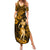 Hawaii Hula Girl Summer Maxi Dress Polynesian Pattern Gold Version LT01 Women Gold - Polynesian Pride