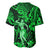 Hawaii Hula Girl Baseball Jersey Polynesian Pattern Green Version LT01 - Polynesian Pride