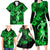 Hawaii Hula Girl Family Matching Long Sleeve Bodycon Dress and Hawaiian Shirt Polynesian Pattern Green Version LT01 - Polynesian Pride