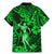 Hawaii Hula Girl Family Matching Mermaid Dress and Hawaiian Shirt Polynesian Pattern Green Version LT01 - Polynesian Pride