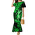 Hawaii Hula Girl Family Matching Mermaid Dress and Hawaiian Shirt Polynesian Pattern Green Version LT01 Mom's Dress Green - Polynesian Pride