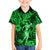 Hawaii Hula Girl Family Matching Off Shoulder Long Sleeve Dress and Hawaiian Shirt Polynesian Pattern Green Version LT01 Son's Shirt Green - Polynesian Pride