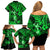 Hawaii Hula Girl Family Matching Off Shoulder Short Dress and Hawaiian Shirt Polynesian Pattern Green Version LT01 - Polynesian Pride