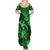 Hawaii Hula Girl Family Matching Summer Maxi Dress and Hawaiian Shirt Polynesian Pattern Green Version LT01 - Polynesian Pride