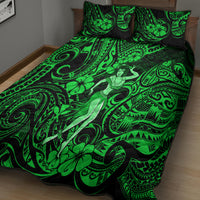 Hawaii Hula Girl Quilt Bed Set Polynesian Pattern Green Version LT01 - Polynesian Pride