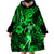 Hawaii Hula Girl Wearable Blanket Hoodie Polynesian Pattern Green Version LT01 - Polynesian Pride