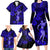 Hawaii Hula Girl Family Matching Long Sleeve Bodycon Dress and Hawaiian Shirt Polynesian Pattern Navy Blue Version LT01 - Polynesian Pride