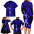 Hawaii Hula Girl Family Matching Long Sleeve Bodycon Dress and Hawaiian Shirt Polynesian Pattern Navy Blue Version LT01 - Polynesian Pride