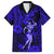 Hawaii Hula Girl Family Matching Off Shoulder Long Sleeve Dress and Hawaiian Shirt Polynesian Pattern Navy Blue Version LT01 Dad's Shirt - Short Sleeve Blue - Polynesian Pride