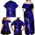 Hawaii Hula Girl Family Matching Off Shoulder Maxi Dress and Hawaiian Shirt Polynesian Pattern Navy Blue Version LT01 - Polynesian Pride