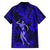 Hawaii Hula Girl Family Matching Puletasi Dress and Hawaiian Shirt Polynesian Pattern Navy Blue Version LT01 - Polynesian Pride