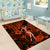 Hawaii Hula Girl Area Rug Polynesian Pattern Orange Version LT01 - Polynesian Pride