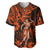 Hawaii Hula Girl Baseball Jersey Polynesian Pattern Orange Version LT01 Orange - Polynesian Pride