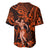 Hawaii Hula Girl Baseball Jersey Polynesian Pattern Orange Version LT01 - Polynesian Pride