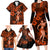 Hawaii Hula Girl Family Matching Long Sleeve Bodycon Dress and Hawaiian Shirt Polynesian Pattern Orange Version LT01 - Polynesian Pride