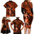 Hawaii Hula Girl Family Matching Long Sleeve Bodycon Dress and Hawaiian Shirt Polynesian Pattern Orange Version LT01 - Polynesian Pride