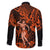 Hawaii Hula Girl Family Matching Long Sleeve Bodycon Dress and Hawaiian Shirt Polynesian Pattern Orange Version LT01 - Polynesian Pride