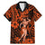 Hawaii Hula Girl Family Matching Mermaid Dress and Hawaiian Shirt Polynesian Pattern Orange Version LT01 Dad's Shirt - Short Sleeve Orange - Polynesian Pride