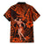 Hawaii Hula Girl Family Matching Mermaid Dress and Hawaiian Shirt Polynesian Pattern Orange Version LT01 - Polynesian Pride