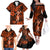 Hawaii Hula Girl Family Matching Off Shoulder Long Sleeve Dress and Hawaiian Shirt Polynesian Pattern Orange Version LT01 - Polynesian Pride