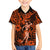 Hawaii Hula Girl Family Matching Off Shoulder Long Sleeve Dress and Hawaiian Shirt Polynesian Pattern Orange Version LT01 Son's Shirt Orange - Polynesian Pride