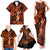 Hawaii Hula Girl Family Matching Tank Maxi Dress and Hawaiian Shirt Polynesian Pattern Orange Version LT01 - Polynesian Pride