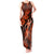 Hawaii Hula Girl Tank Maxi Dress Polynesian Pattern Orange Version LT01 Women Orange - Polynesian Pride