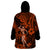 Hawaii Hula Girl Wearable Blanket Hoodie Polynesian Pattern Orange Version LT01 - Polynesian Pride