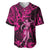 Hawaii Hula Girl Baseball Jersey Polynesian Pattern Pink Version LT01 Pink - Polynesian Pride