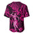 Hawaii Hula Girl Baseball Jersey Polynesian Pattern Pink Version LT01 - Polynesian Pride