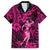 Hawaii Hula Girl Family Matching Long Sleeve Bodycon Dress and Hawaiian Shirt Polynesian Pattern Pink Version LT01 Dad's Shirt - Short Sleeve Pink - Polynesian Pride