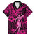 Hawaii Hula Girl Family Matching Mermaid Dress and Hawaiian Shirt Polynesian Pattern Pink Version LT01 Dad's Shirt - Short Sleeve Pink - Polynesian Pride