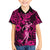 Hawaii Hula Girl Family Matching Off Shoulder Long Sleeve Dress and Hawaiian Shirt Polynesian Pattern Pink Version LT01 Son's Shirt Pink - Polynesian Pride