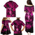 Hawaii Hula Girl Family Matching Puletasi Dress and Hawaiian Shirt Polynesian Pattern Pink Version LT01 - Polynesian Pride