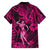 Hawaii Hula Girl Family Matching Puletasi Dress and Hawaiian Shirt Polynesian Pattern Pink Version LT01 - Polynesian Pride