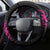 Hawaii Hula Girl Steering Wheel Cover Polynesian Pattern Pink Version