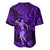 Hawaii Hula Girl Baseball Jersey Hibiscus Hawaii Tribal Tattoo Purple Version LT01 - Polynesian Pride