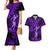 Hawaii Hula Girl Couples Matching Mermaid Dress and Hawaiian Shirt Hibiscus Hawaii Tribal Tattoo Purple Version LT01 Purple - Polynesian Pride