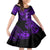 Hawaii Hula Girl Family Matching Off Shoulder Long Sleeve Dress and Hawaiian Shirt Hibiscus Hawaii Tribal Tattoo Purple Version LT01 Daughter's Dress Purple - Polynesian Pride