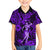 Hawaii Hula Girl Family Matching Off Shoulder Long Sleeve Dress and Hawaiian Shirt Hibiscus Hawaii Tribal Tattoo Purple Version LT01 Son's Shirt Purple - Polynesian Pride