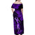 Hawaii Hula Girl Family Matching Off Shoulder Maxi Dress and Hawaiian Shirt Hibiscus Hawaii Tribal Tattoo Purple Version LT01 - Polynesian Pride